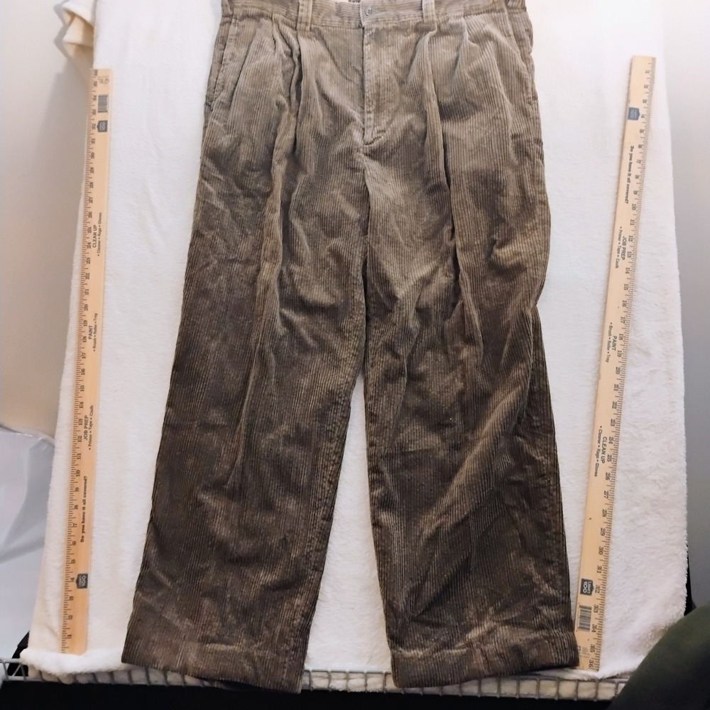 Vintage Abercrombie & Fitch Mens Brown Corduroy Baggy 90s Pants 38x32